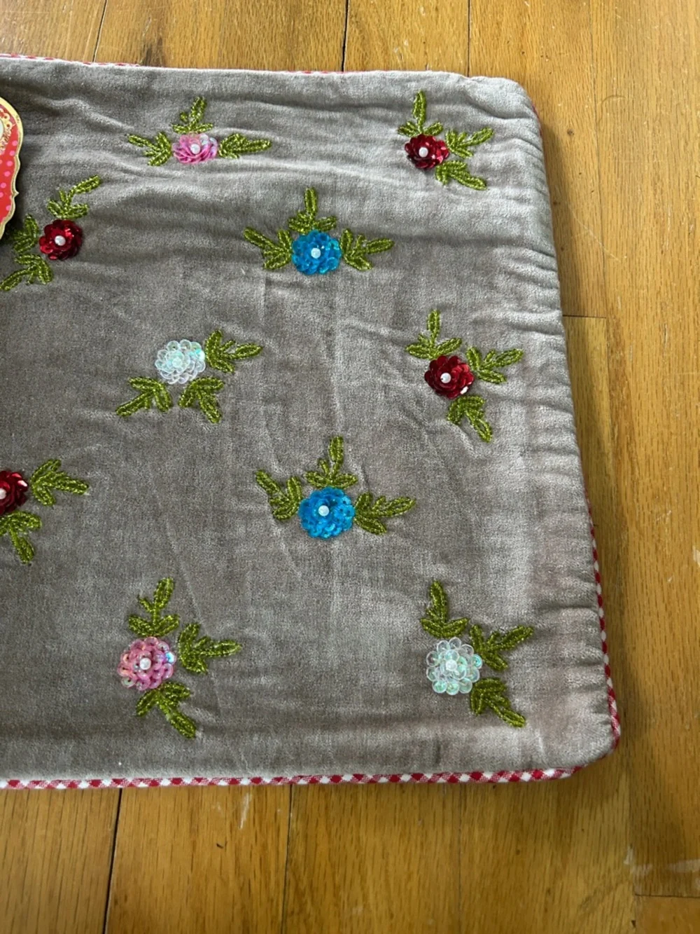 Anthropologie PIP studio velvet poly‎ silk 12x12 sequin pillow cushion covers 2